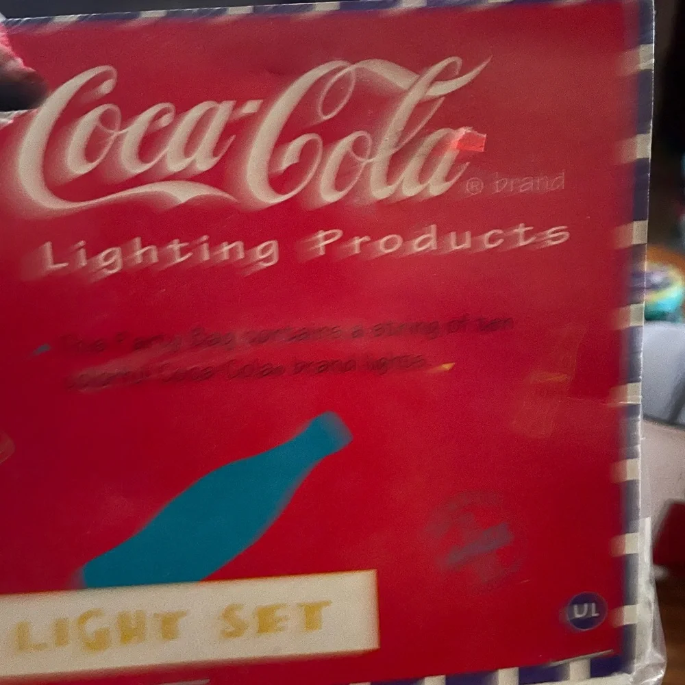 Coca Cola String party Light Set with Red and Green Bottles summer vibes